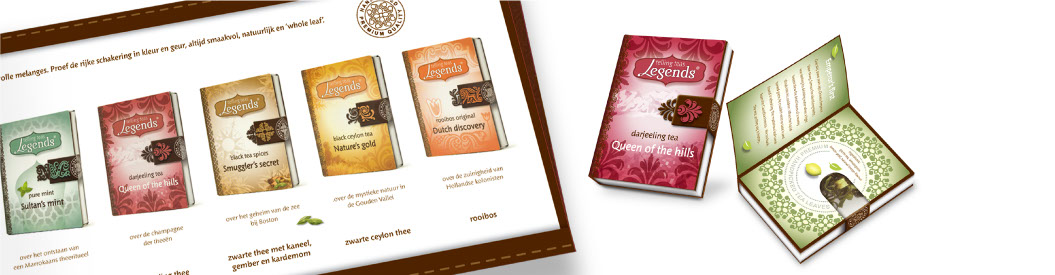 Rosens packaging design Legends tea horeca