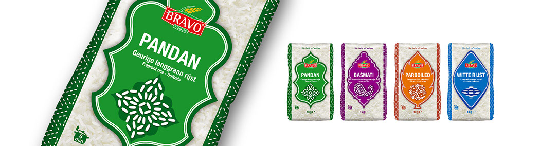 Rosens design packaging Bravo rijst